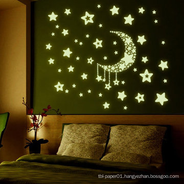 Wall Sticker Paper Factory Supply Hot Sale Room Decor Kids 3D Glow In The Dark Wall Foam Sticker